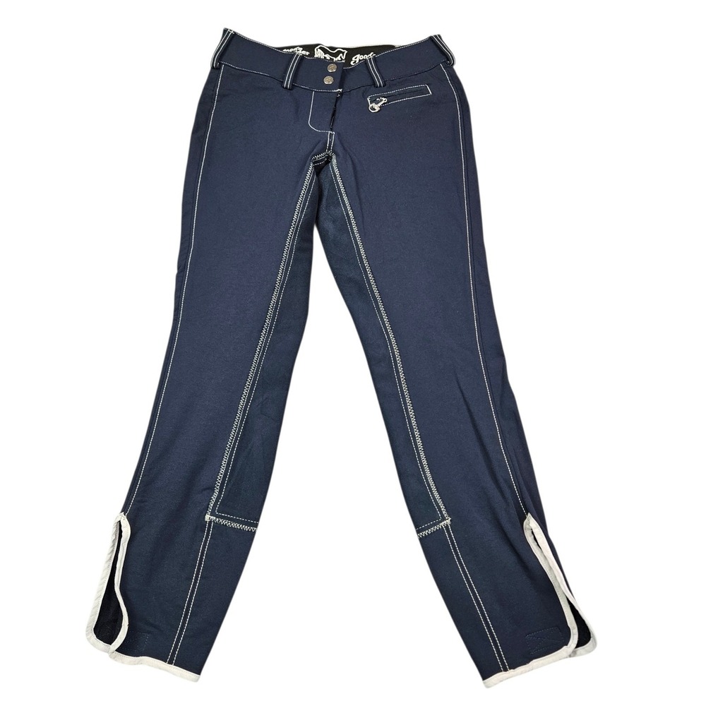 Goode Rider Riding Pants Womens Sz 26R Navy Blue Equestrian Breeches 12100